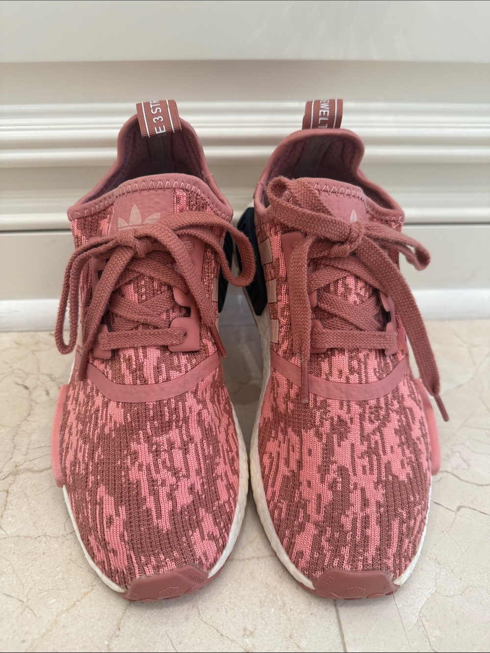 adidas Women's NMD Dusty Pink Knit Camo Sneakers